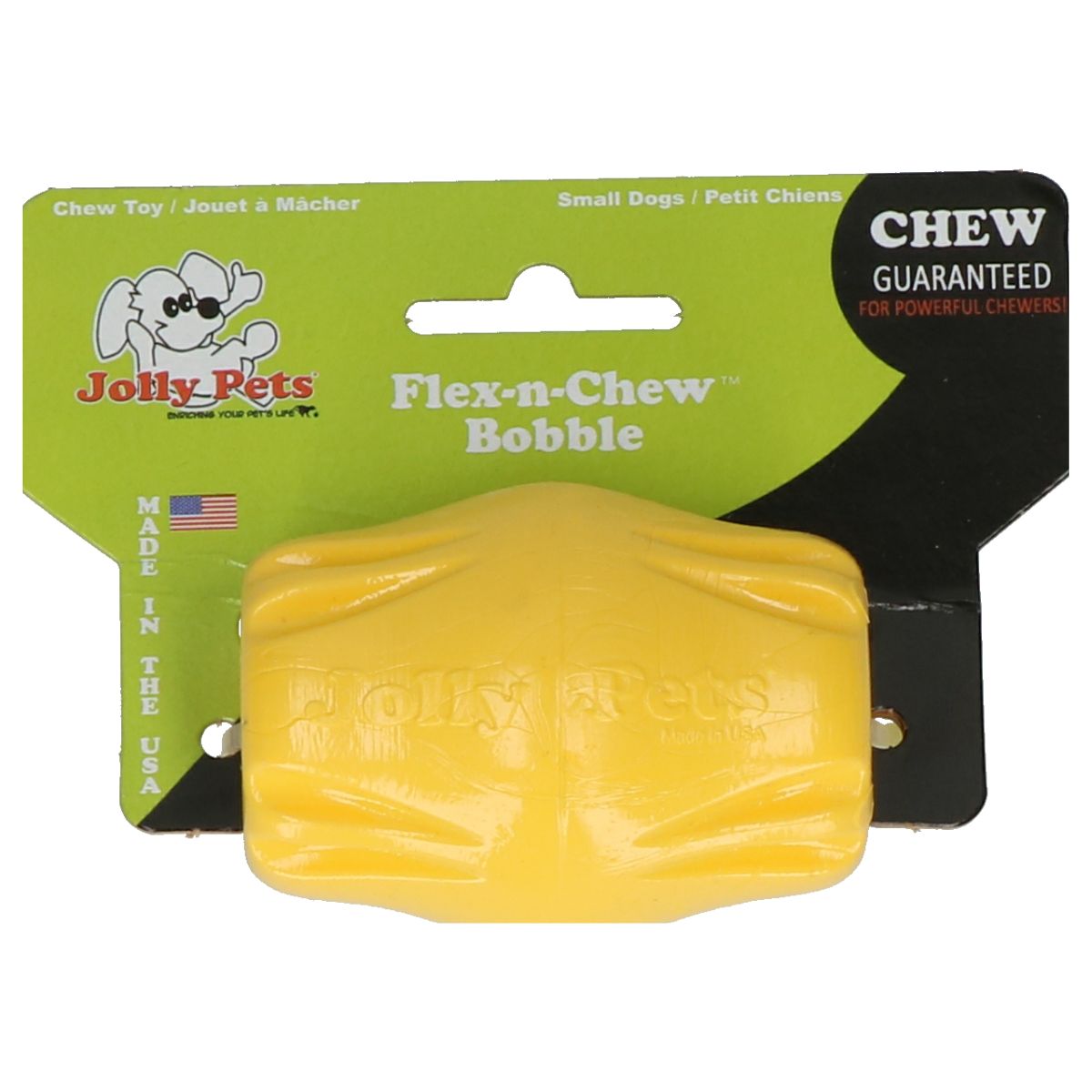 Jolly Flex-n-Chew Bobble Gelb Small Kauspielzeug für Hunde