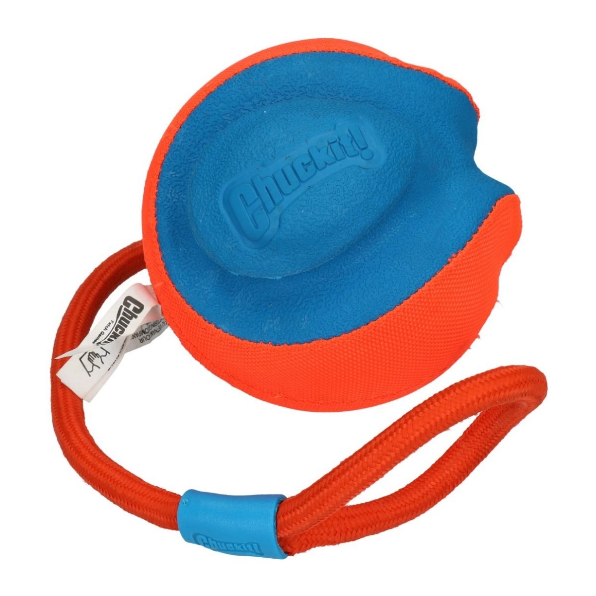 Chuckit Rope Fetch, Ball für Hunde mit Spielseil, schwimmt auf Wasser