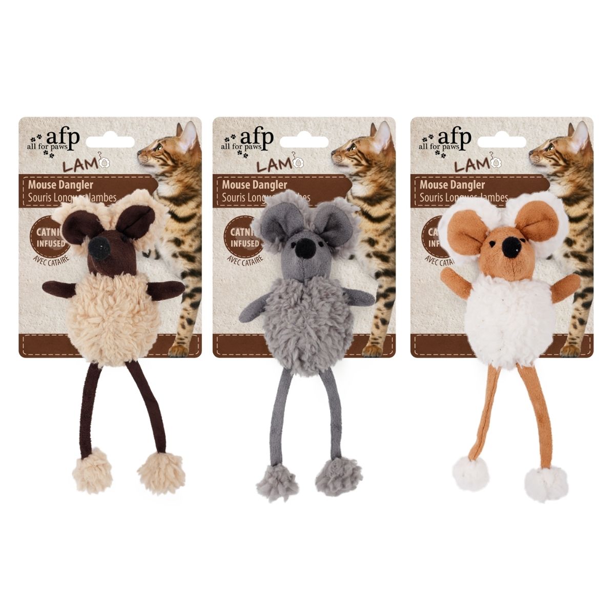 AFP Lambswool-Mouse Dangler, knisternde Maus mit Katzenminze