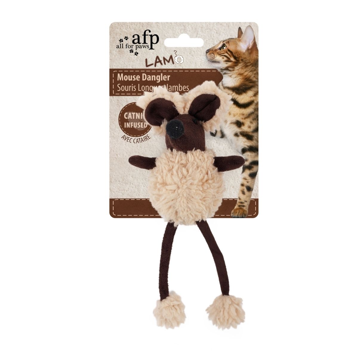 AFP Lambswool-Mouse Dangler, knisternde Maus mit Katzenminze