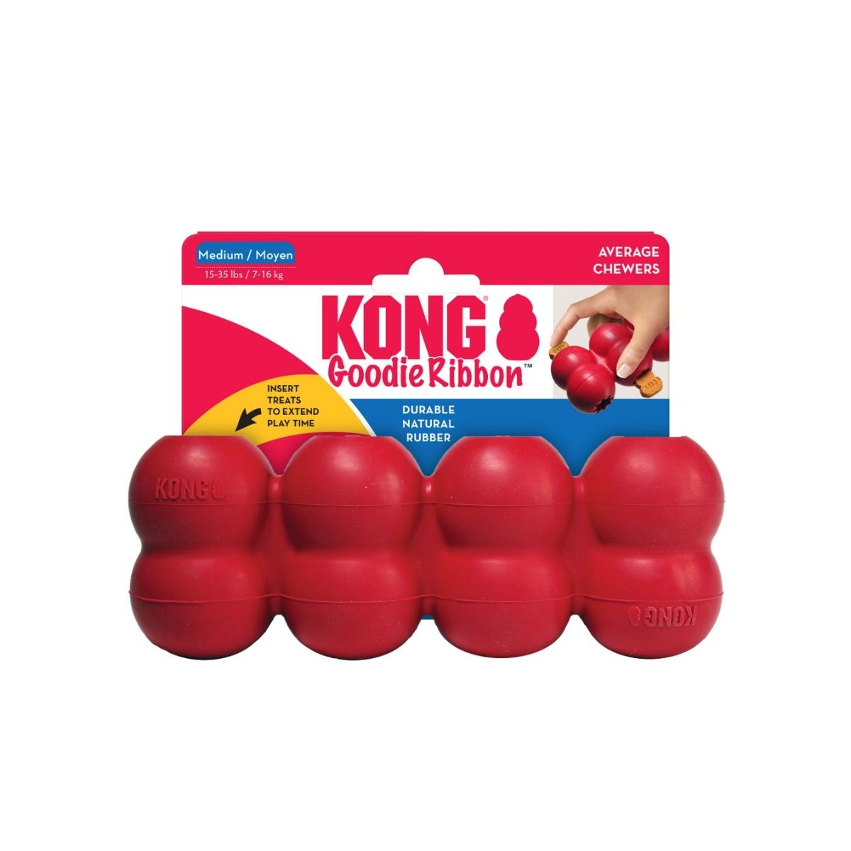 KONG Goodie Ribbon (M), Hundespielzeug zum Befüllen