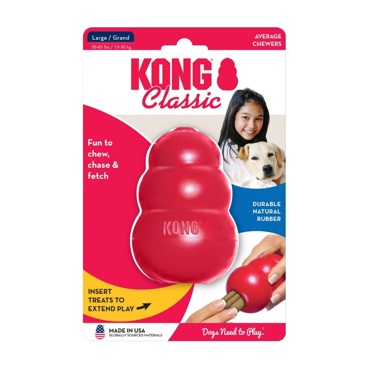 KONG Classic (L) Apportier- und Kauspielzeug