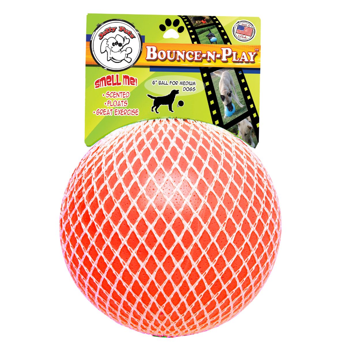 Jolly Ball Bounce-n Play 11cm Orange (Vanilleduft)