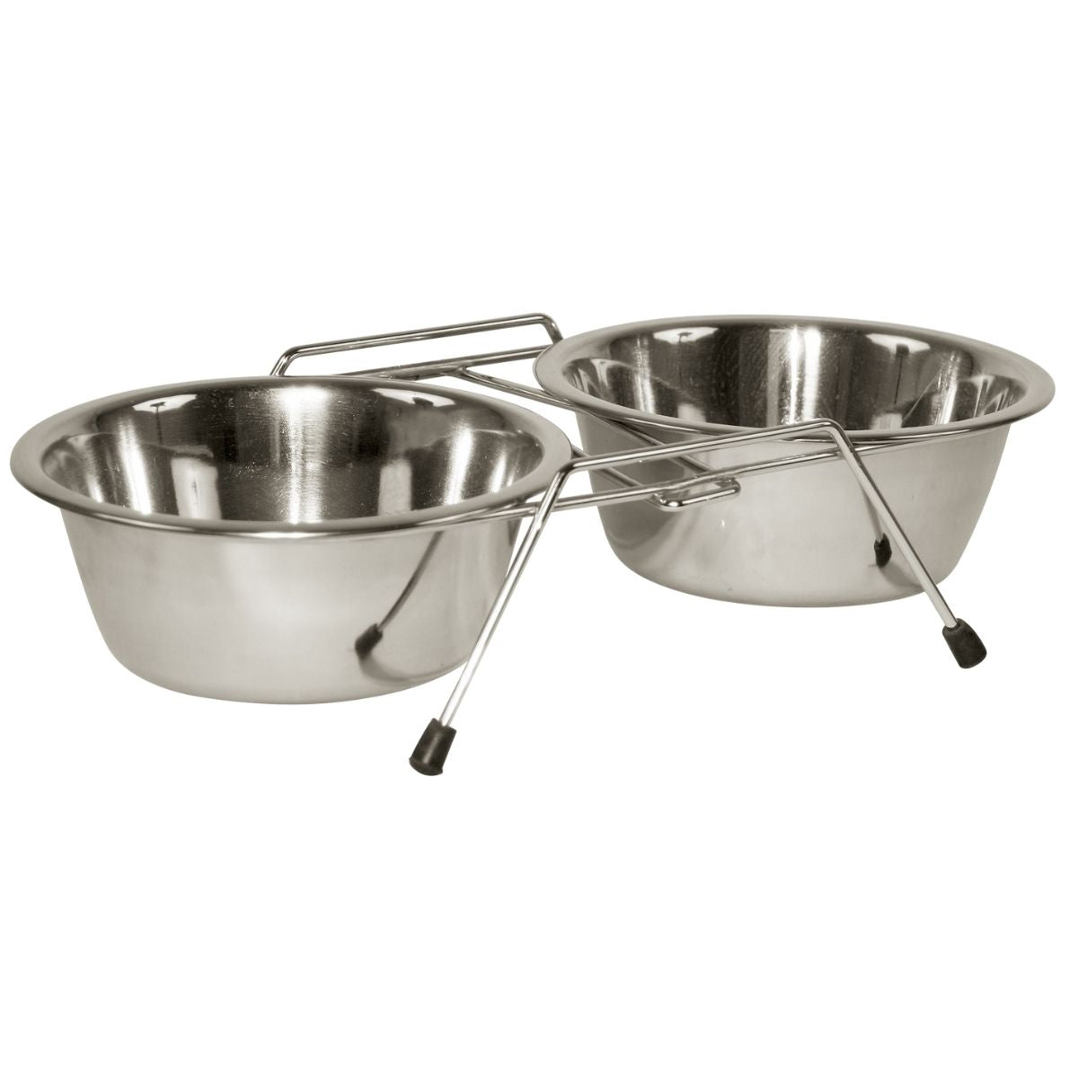 Doppelnapf Edelstahl, 2 x 450 ml
