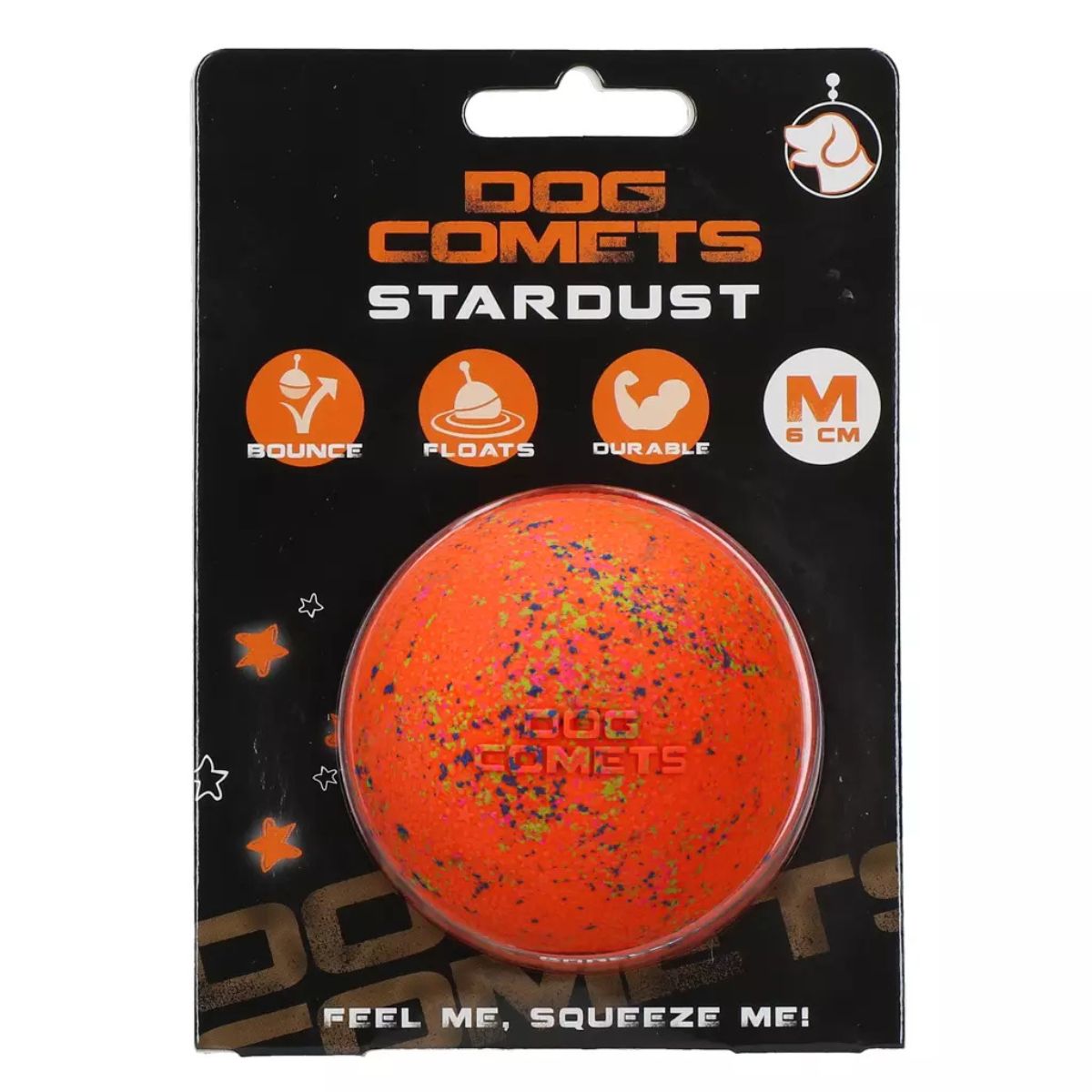 Dog Comets Ball Stardust Orange M