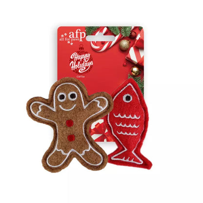 AFP Happy Holidays 2-Pack Süßigkeit & Zuckerstange (Katze)