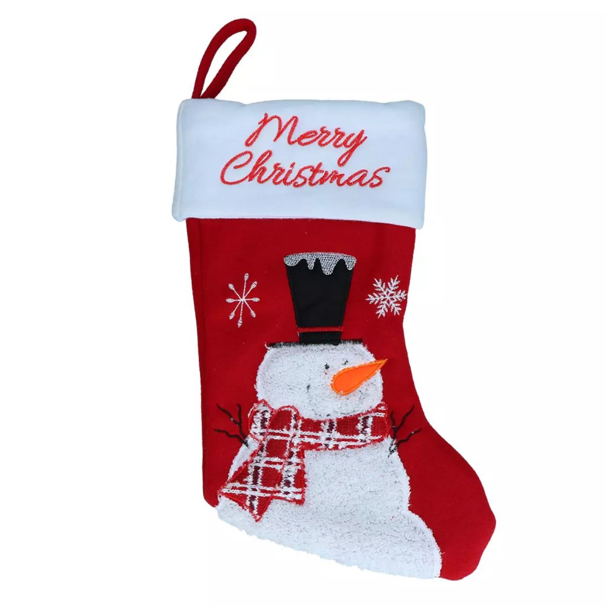 Weihnachtssocke Schneemann Christmas Stocking Wooly Snowman