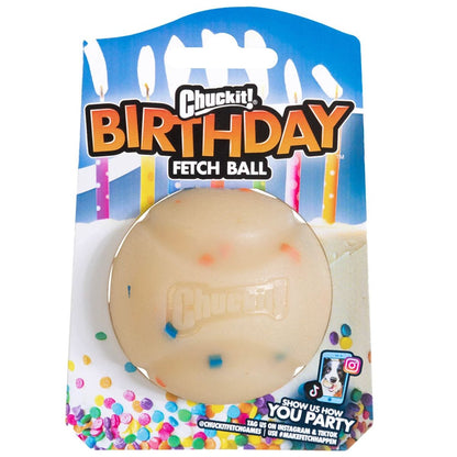 Chuckit! Birthday Fetch Ball M, Geburtstags-Spielball für Hunde