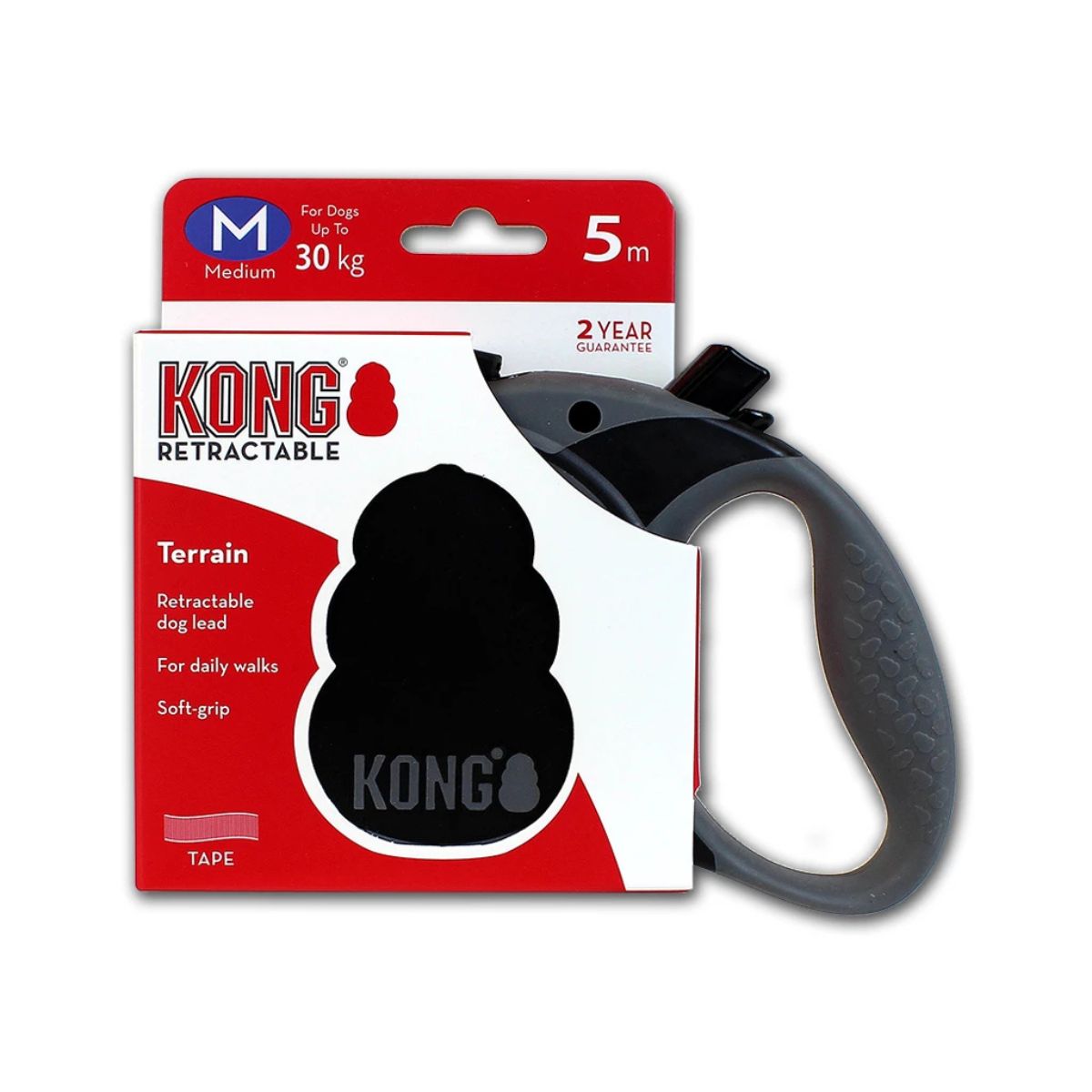 KONG Retractable Leash - Terrain Schwarz, Rollleine