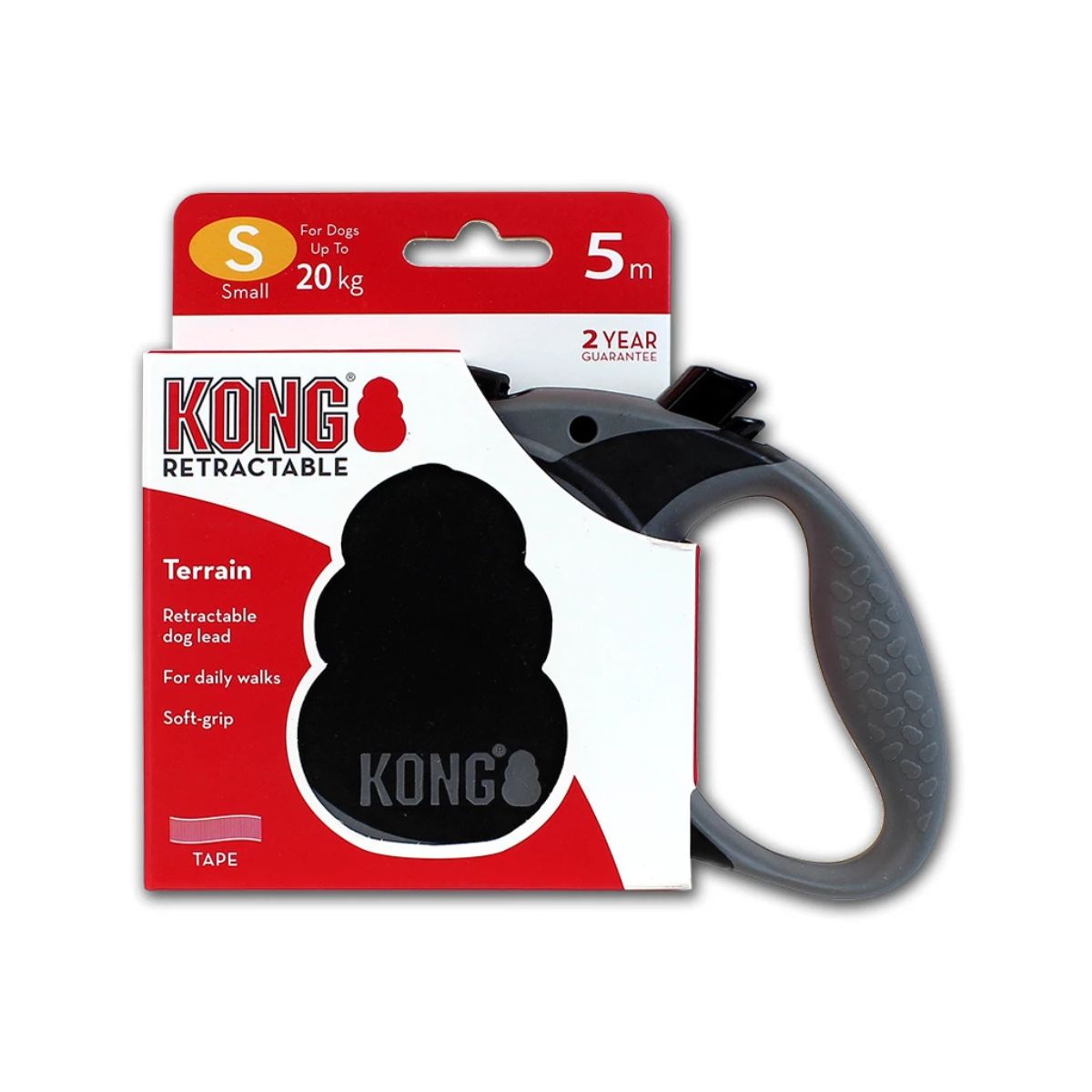 KONG Retractable Leash - Terrain Schwarz, Rollleine