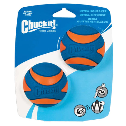 Chuckit Ultra Squeaker Ball Medium 6 cm 2er-Pack
