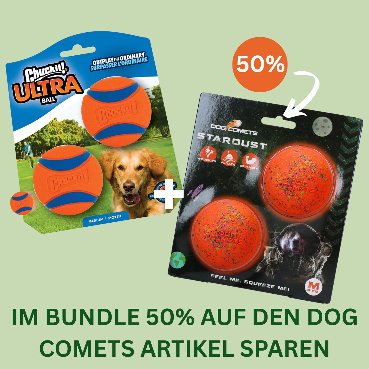 Chuckit Ultra Ball Medium 6 cm 2er Pack