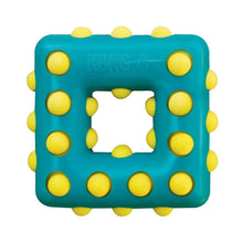 KONG Dotz Square (L), Kauspielzeug für Hunde 4-Eckig 15cm
