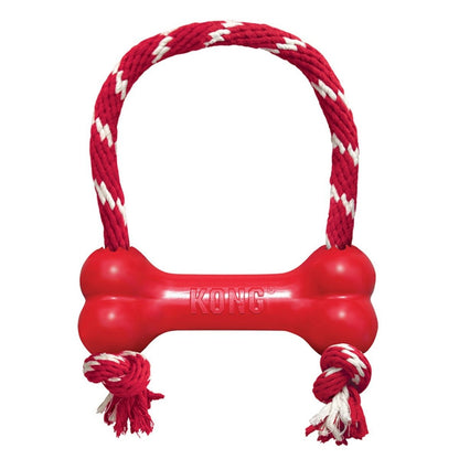 KONG Goodie Bone (M), Spielzeug-Knochen mit Seil