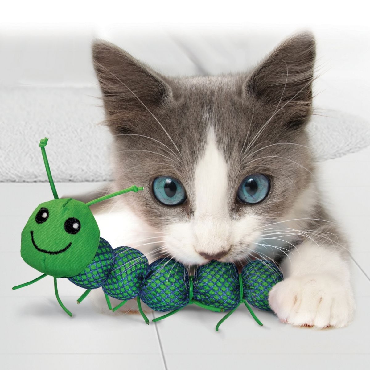 KONG Nibble Critters Catnipillar, Raupe mit Katzenminze