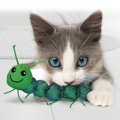 KONG Nibble Critters Catnipillar, Raupe mit Katzenminze