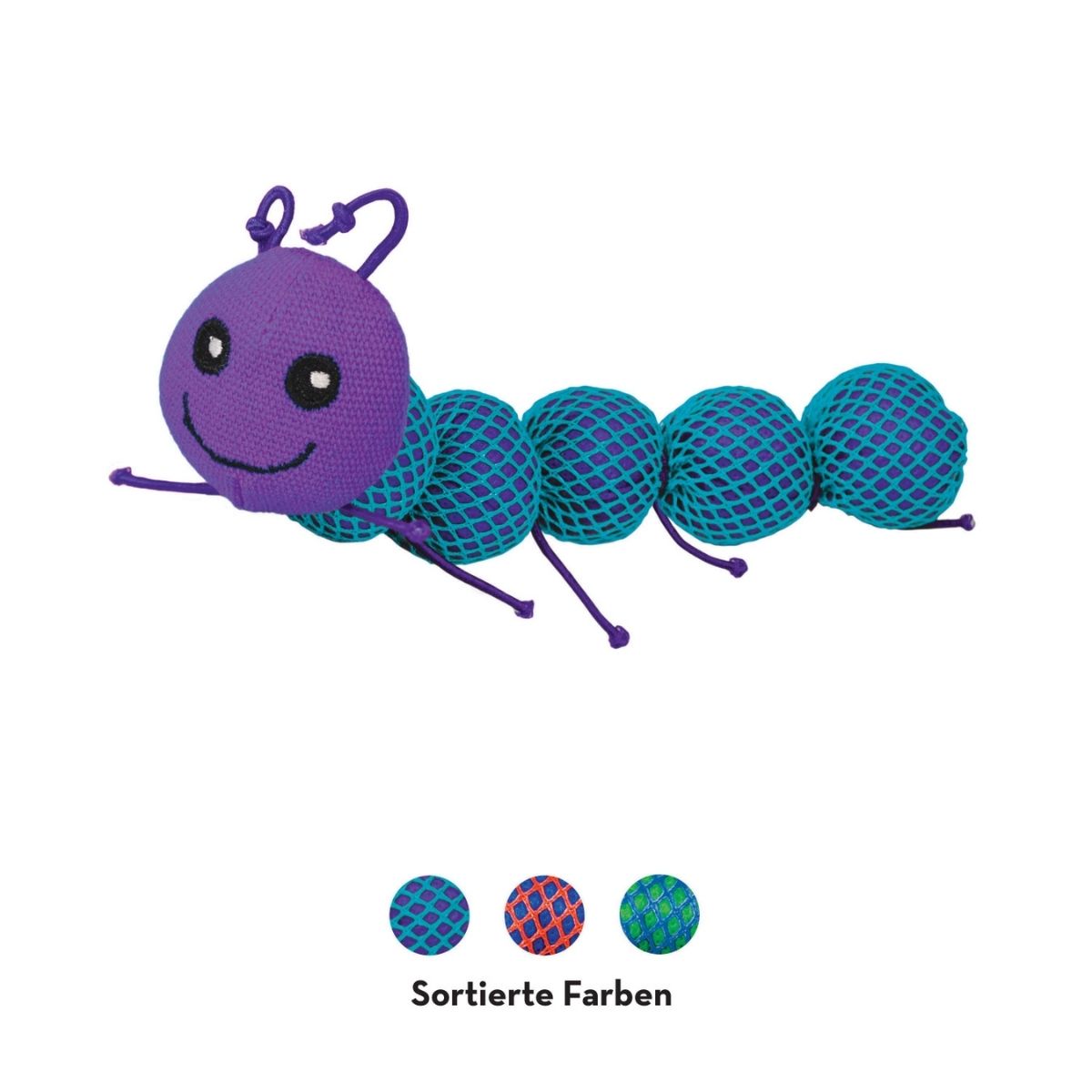 KONG Nibble Critters Catnipillar, Raupe mit Katzenminze