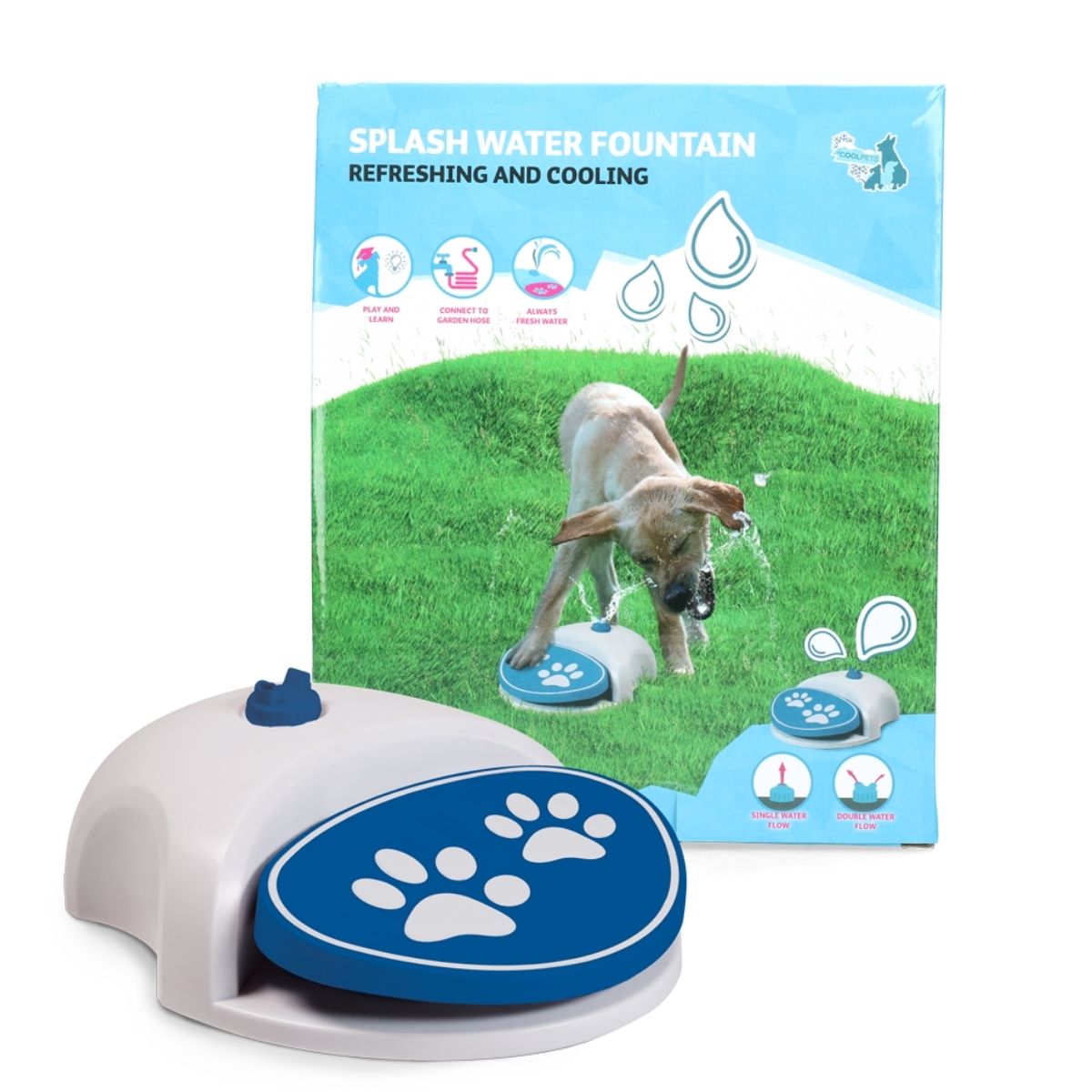CoolPets Splash Water Fountain, Brunnen für Hunde