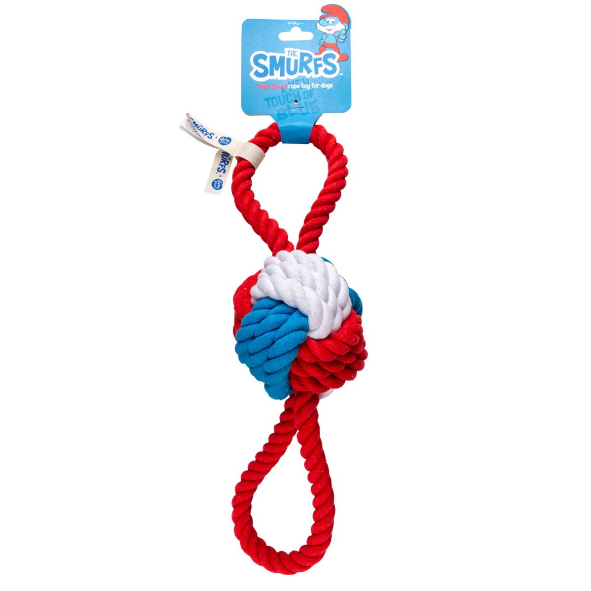 Duvoplus Papa Schlumpf Seil (Ball) mit 2 Schlaufen 42 cm