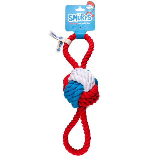 Duvoplus Papa Schlumpf Seil (Ball) mit 2 Schlaufen 42 cm