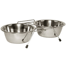 Doppelnapf Edelstahl, 2 x 450 ml