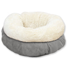 AFP Lambswool Donut, Rundes Bett, Grau, 45 cm