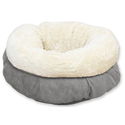 AFP Lambswool Donut, Rundes Bett, Grau, 45 cm